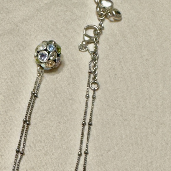 Fossil Silver and Yellow Necklace with Vibrant Design - Picture 5 of 5